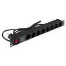 Блок розеток EXEGATE SERVERPRO PDU-19H802 Al-8S-EU1.8CU-SW-SPD1 EX299604RUS
